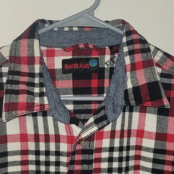 North Axis Flannel Mens XXL 90's vintage red white black LOT E9 - Picture 2 of 5